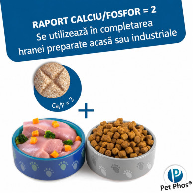 Pet Phos Croissance Ceva – Supliment Vitamino-Mineral pentru Câini – 500 Tablete